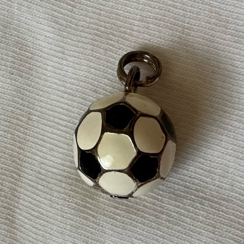 Like new real sterling silver soccer ball